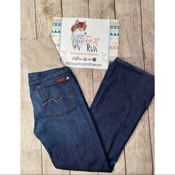 7 For All Mankind Denim - 7 For All Mankind x A Pea in the Pod Bootcut Maternity Jeans Size 27